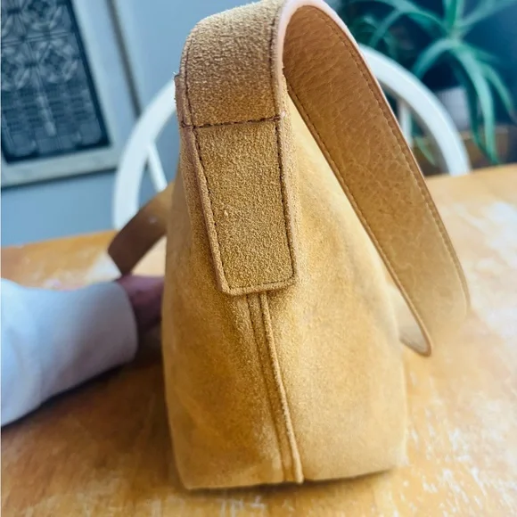 Margot New York Tan Suede Crossbody Bag - Picture 2 of 13